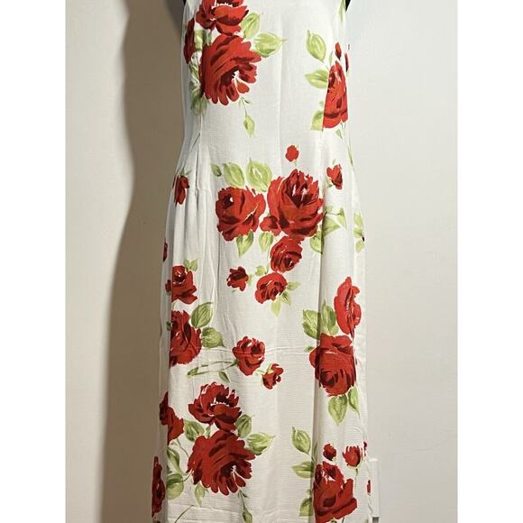 VINTAGE Laura Ashley NWT Poppy Alba Rose Waffle Sleeveless Dress Sundress 10 - Picture 4 of 10